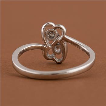 No Reserve 925 Sterling Silver 1.02 Ct Cubic Zirconia Ring 6 US Ring Size