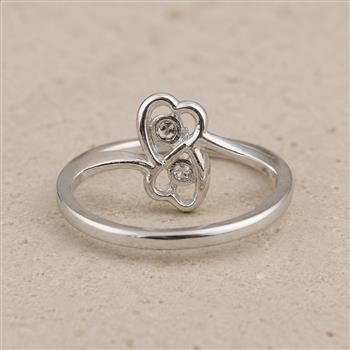 No Reserve 925 Sterling Silver 1.02 Ct Cubic Zirconia Ring 6 US Ring Size