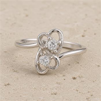 No Reserve 925 Sterling Silver 1.02 Ct Cubic Zirconia Ring 6 US Ring Size