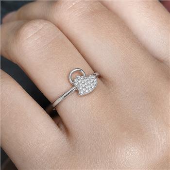 No Reserve 925 Sterling Silver 1.02 Ct Cubic Zirconia Ring 7.5 US Ring Size