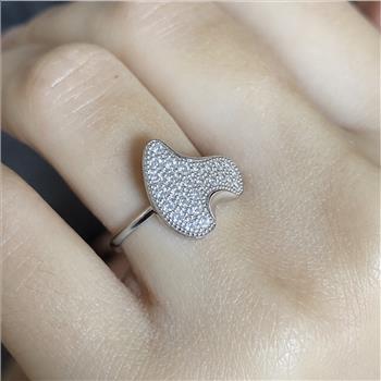 No Reserve 925 Sterling Silver 1.06 Ct Cubic Zirconia Ring 6.5 US Ring Size