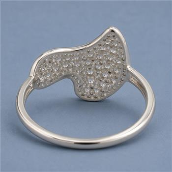 No Reserve 925 Sterling Silver 1.06 Ct Cubic Zirconia Ring 6.5 US Ring Size