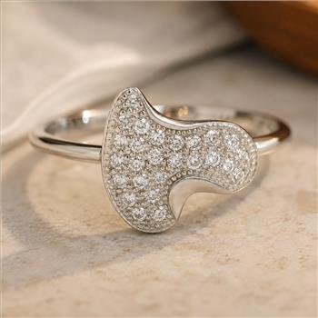 No Reserve 925 Sterling Silver 1.09 Ct Cubic Zirconia Ring 6.5 US Ring Size