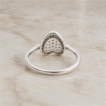 No Reserve 925 Sterling Silver 1.09 Ct Cubic Zirconia Ring 7 US Ring Size