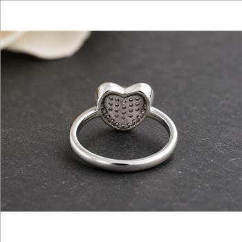 No Reserve 925 Sterling Silver 1.09 Ct Cubic Zirconia Ring 7 US Ring Size