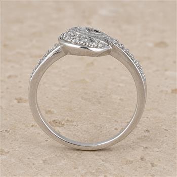 No Reserve 925 Sterling Silver 1.10 Ct Cubic Zirconia Ring 6 US Ring Size