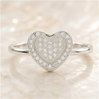 No Reserve 925 Sterling Silver 1.13 Ct Cubic Zirconia Ring 7.5 US Ring Size