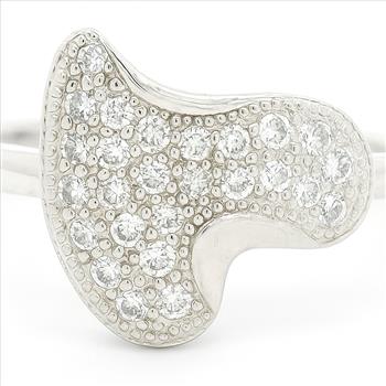 No Reserve 925 Sterling Silver 1.13 Ct Cubic Zirconia Ring 8.5 US Ring Size