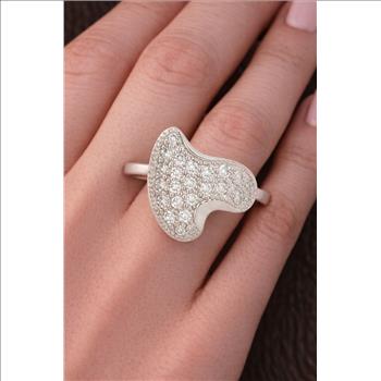 No Reserve 925 Sterling Silver 1.16 Ct Cubic Zirconia Ring 7  US Ring Size