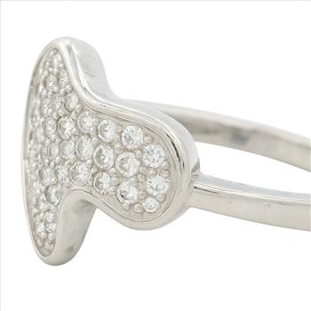 No Reserve 925 Sterling Silver 1.16 Ct Cubic Zirconia Ring 7  US Ring Size