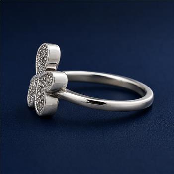 No Reserve 925 Sterling Silver 1.20 Ct Cubic Zirconia Ring 6.5 US Ring Size