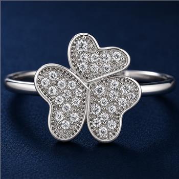 No Reserve 925 Sterling Silver 1.20 Ct Cubic Zirconia Ring 6.5 US Ring Size