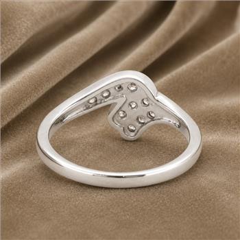 No Reserve 925 Sterling Silver 1.21 Ct Cubic Zirconia Ring 6 US Ring Size