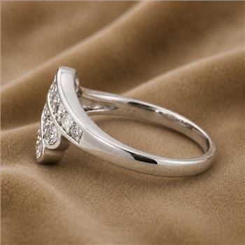 No Reserve 925 Sterling Silver 1.21 Ct Cubic Zirconia Ring 6 US Ring Size