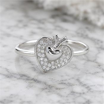 No Reserve 925 Sterling Silver 1.21 Ct Cubic Zirconia Ring 6.5 US Ring Size