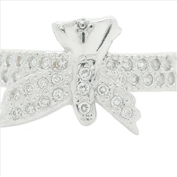 No Reserve 925 Sterling Silver 1.21 Ct Cubic Zirconia Ring 6.5 US Ring Size