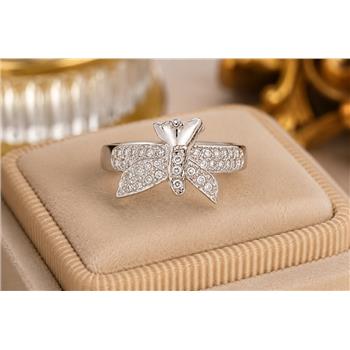No Reserve 925 Sterling Silver 1.21 Ct Cubic Zirconia Ring 6.5 US Ring Size