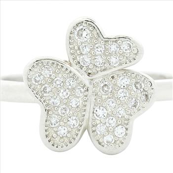 No Reserve 925 Sterling Silver 1.21 Ct Cubic Zirconia Ring