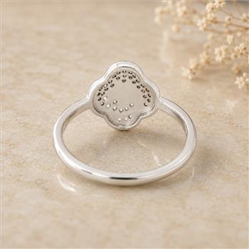 No Reserve 925 Sterling Silver 1.22 Ct Cubic Zirconia Ring 7 US Ring Size