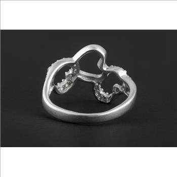 No Reserve 925 Sterling Silver 1.24 Ct Cubic Zirconia Ring 6 US Ring Size