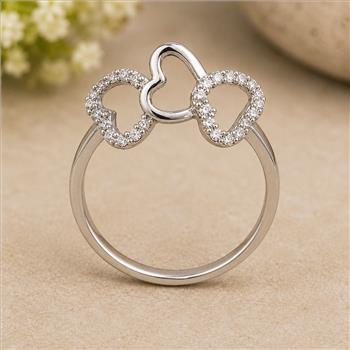 No Reserve 925 Sterling Silver 1.24 Ct Cubic Zirconia Ring 6 US Ring Size
