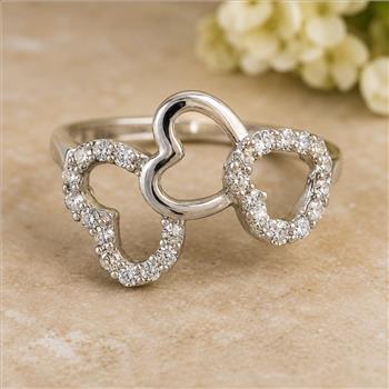 No Reserve 925 Sterling Silver 1.24 Ct Cubic Zirconia Ring 6 US Ring Size