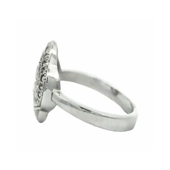 No Reserve 925 Sterling Silver 1.24 Ct Cubic Zirconia Ring 8.5 US Ring Size