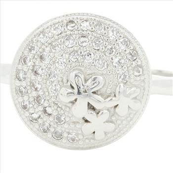 NO RESERVE 925 Sterling Silver 1.40 Ct Cubic Zirconia Ring 6.5 US Ring Size