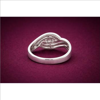 NO RESERVE 925 Sterling Silver 1.43 Ct Cubic Zirconia Ring 7 US Ring Size