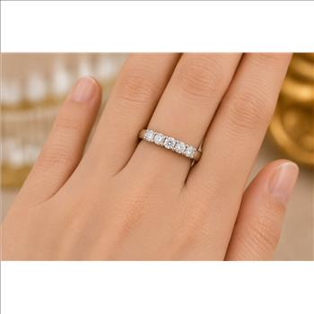 No Reserve 925 Sterling Silver 1.44 Ct Cubic Zirconia Ring 6.5 US Ring Size