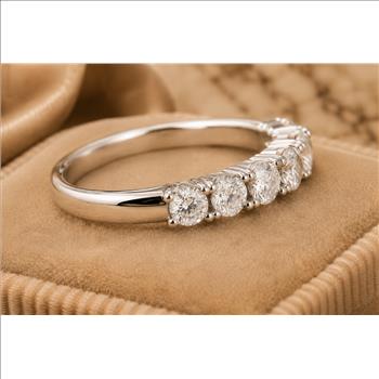 No Reserve 925 Sterling Silver 1.44 Ct Cubic Zirconia Ring 6.5 US Ring Size