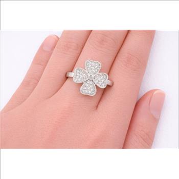 No Reserve 925 Sterling Silver 1.44 Ct Cubic Zirconia Ring