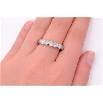 No Reserve 925 Sterling Silver 1.46 Ct Cubic Zirconia Ring 7 US Ring Size