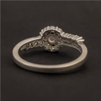 No Reserve 925 Sterling Silver 1.49 Ct Cubic Zirconia Ring 6 US Ring Size