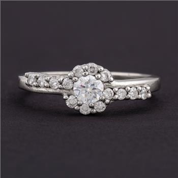No Reserve 925 Sterling Silver 1.49 Ct Cubic Zirconia Ring 6 US Ring Size