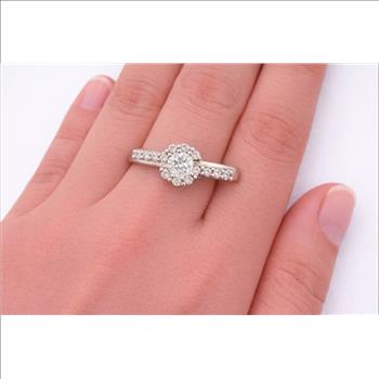 No Reserve 925 Sterling Silver 1.49 Ct Cubic Zirconia Ring 6 US Ring Size