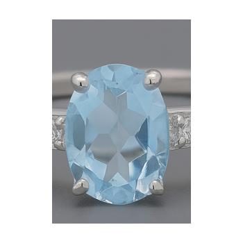 No Reserve 925 Sterling Silver 1.49 Ct Oval Blue Topaz Cubic Zirconia Ring 9  US Ring Size