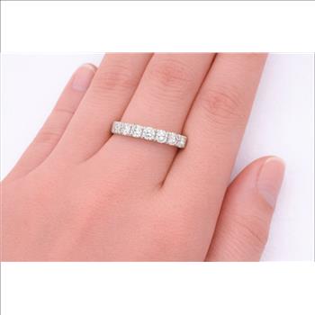 No Reserve 925 Sterling Silver 1.55 Ct Cubic Zirconia Ring 6 US Ring Size