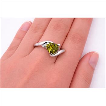 No Reserve 925 Sterling Silver 1.68 Ct Cubic Zirconia Ring