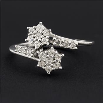 No Reserve 925 Sterling Silver 1.75 Ct Cubic Zirconia Ring 7 US Ring Size
