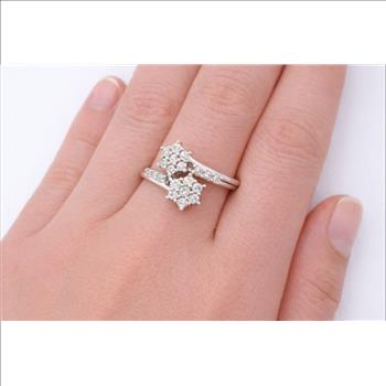 No Reserve 925 Sterling Silver 1.75 Ct Cubic Zirconia Ring 7 US Ring Size