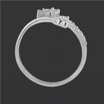 No Reserve 925 Sterling Silver 1.78 Ct Cubic Zirconia Ring 6 US Ring Size