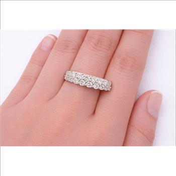 NO RESERVE 925 Sterling Silver 2.04 Ct Round Cubic Zirconia Ring 7 US Ring Size