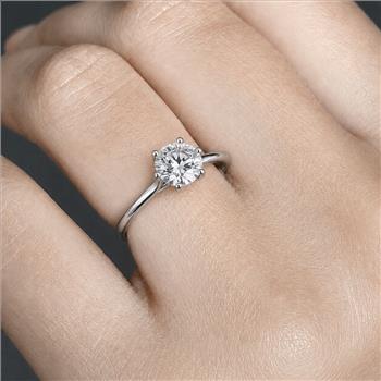 No Reserve 925 Sterling Silver 2.09 Ct Cubic Zirconia Ring 7 US Ring Size