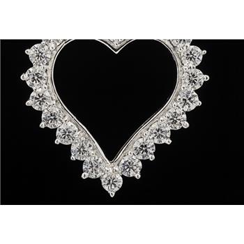 No Reserve 925 Sterling Silver 2.31 Ct Round Cubic Zirconia Pendant