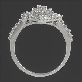 No Reserve 925 Sterling Silver 2.41 Ct Cubic Zirconia Ring 6 US Ring Size