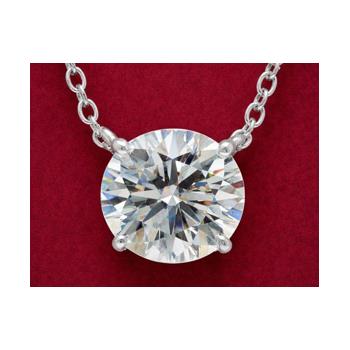No Reserve 925 Sterling Silver 2.82 Ct Round Cubic Zirconia Pendant
