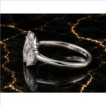 No Reserve 925 Sterling Silver 3.35 Ct Cubic Zirconia Ring 7 US Ring Size
