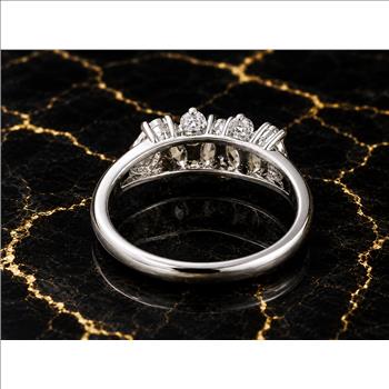 No Reserve 925 Sterling Silver 3.35 Ct Cubic Zirconia Ring 7 US Ring Size