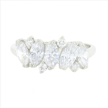 No Reserve 925 Sterling Silver 3.35 Ct Cubic Zirconia Ring
